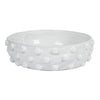 Decorative Terra-cotta Bowl w/ Raised Dots | White