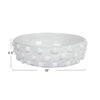 Decorative Terra-cotta Bowl w/ Raised Dots | White