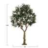 Faux Olive Tree w/ Metal Base | 118"