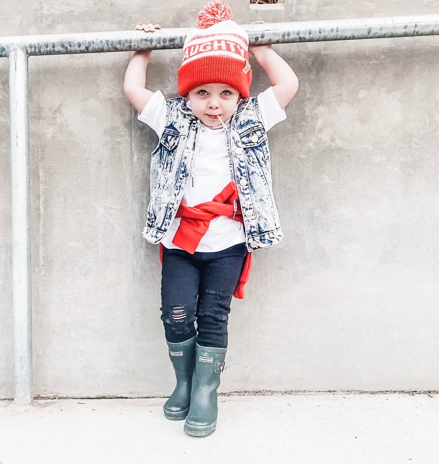 Naughty or Nice Reversible Beanie | Toddler