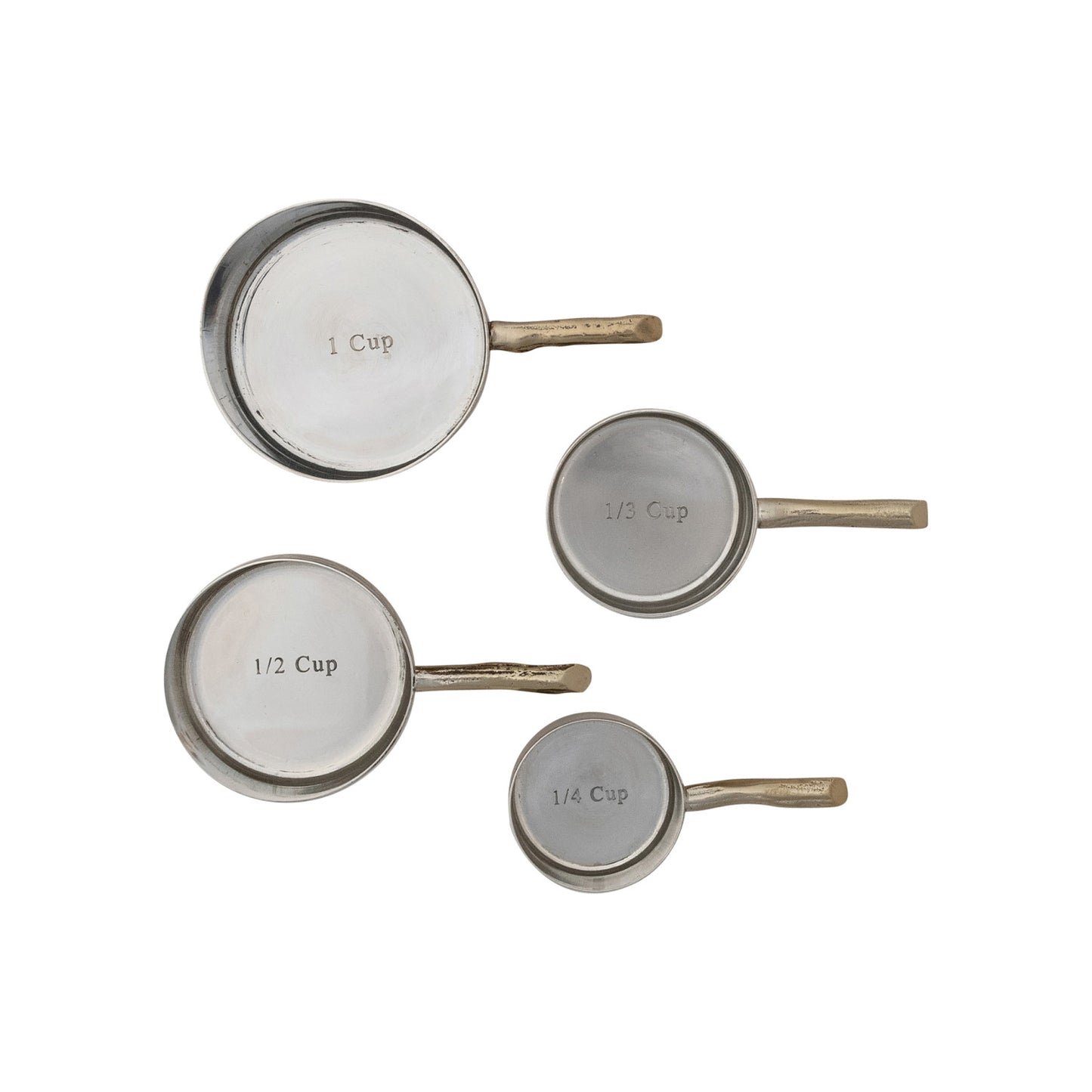 Stainless Steel Measuring Cups with Twig Shaped Handles | Set of 4