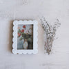 Scalloped Resin Photo Frame | White