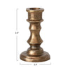 Cast Aluminum Taper Holder, Antique Brass Finish | 2.5"