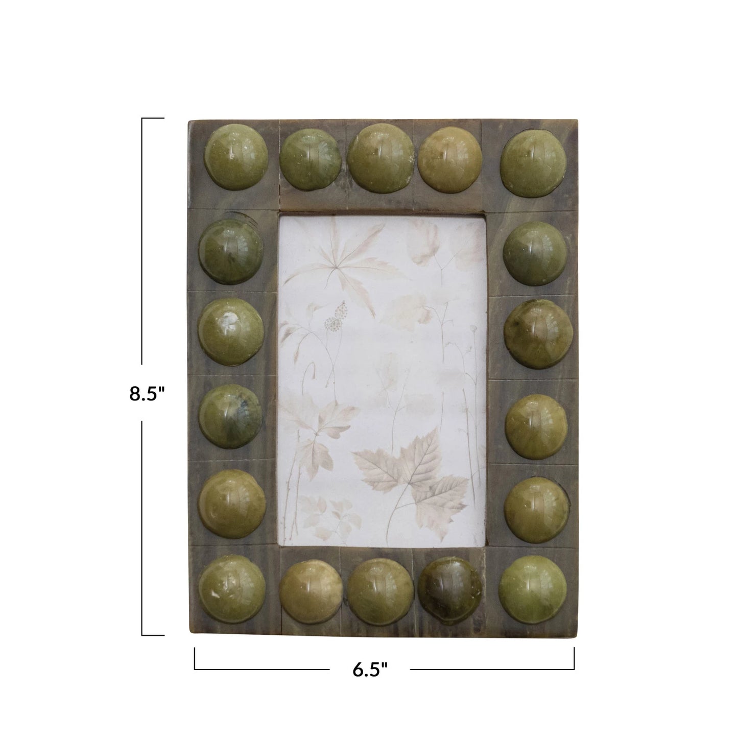 Handmade Marbled Resin Bobbin Photo Frame | 4x6 Photo | 2 colors