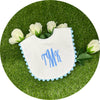 White Cotton Pique Baby Bib | Multiple Colors