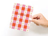 Merry Christmas Wishes Gingham Greeting Card