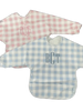 Long Sleeve Signature Catch All Bib | Blue Gingham | 6M-2T
