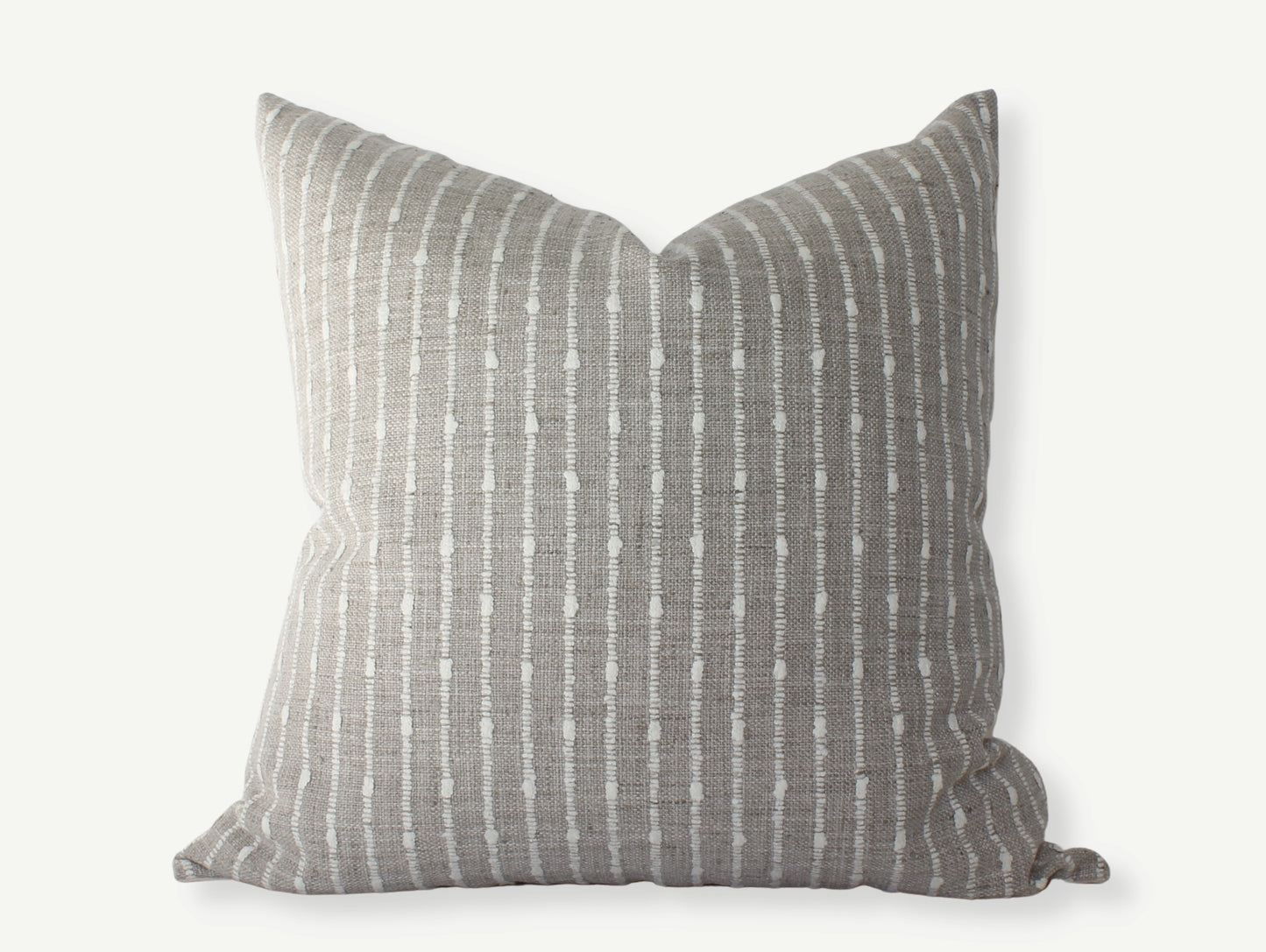 Perin | Neutral Striped Pillow | 22x22