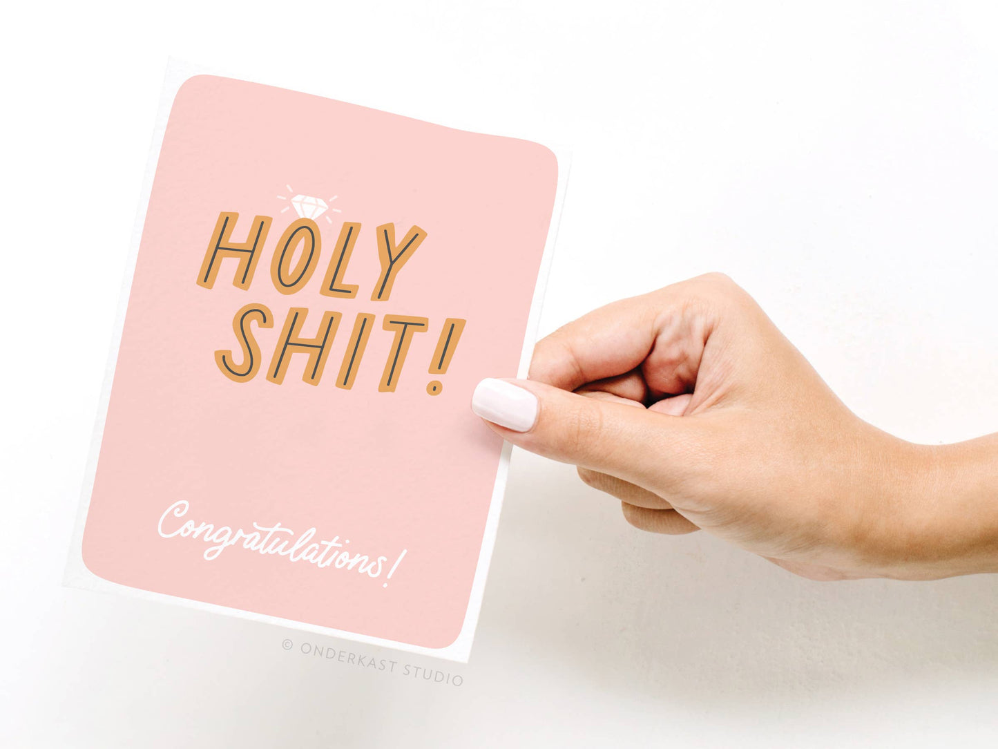 Holy Shit Engagement Ring Greeting Card