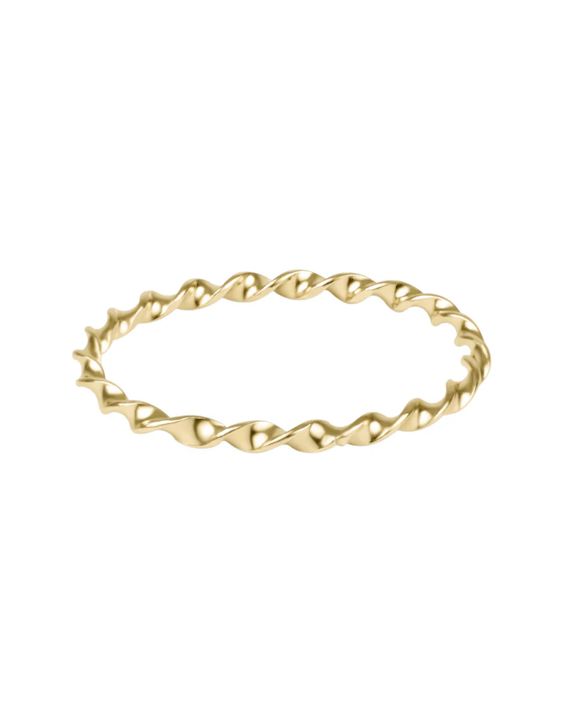 Classic Gold Twisted Thin Band Ring