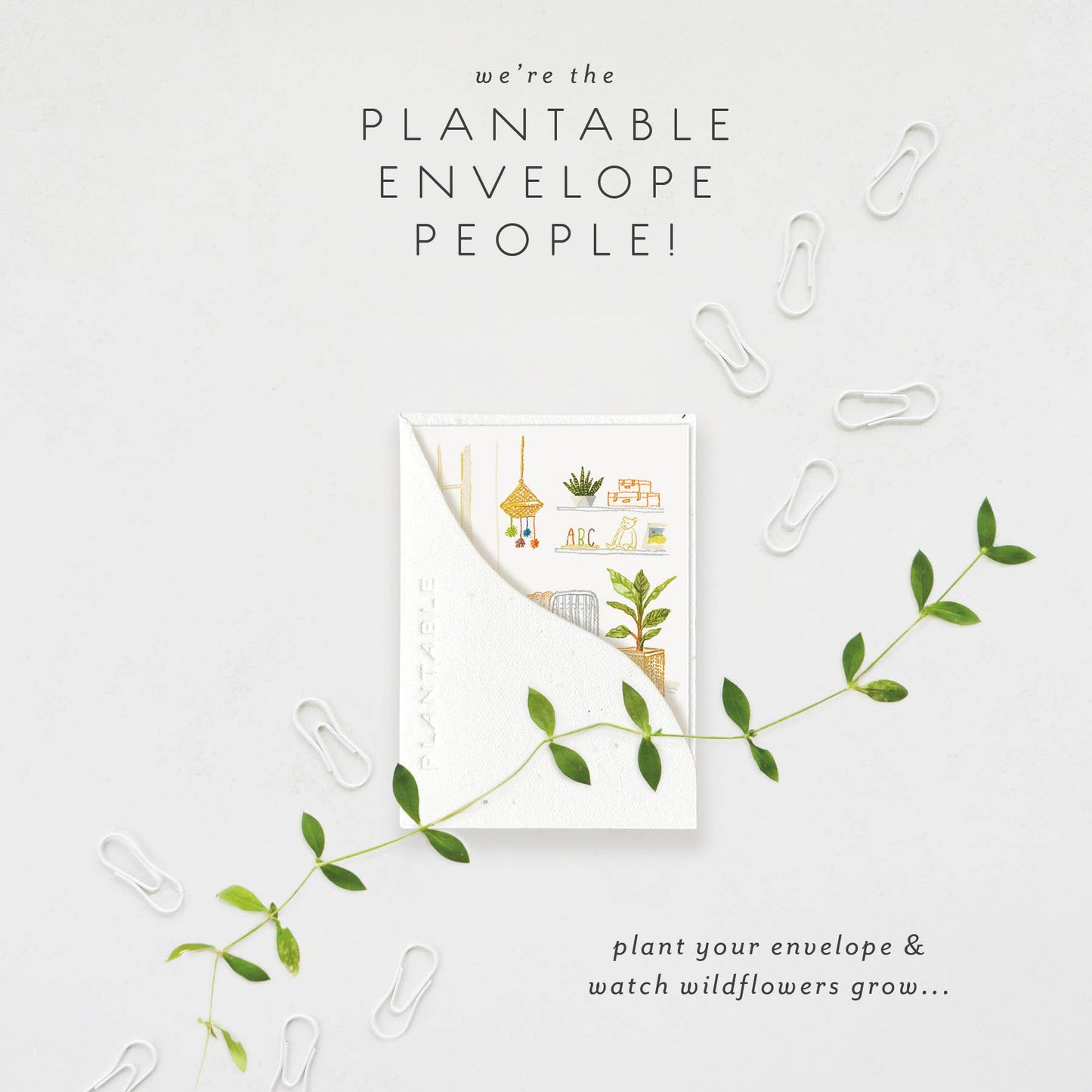 Nursery Sprout - Baby Mini Greeting Card (2.5" x 3.5")