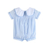Blue Stripe Bunny Romper