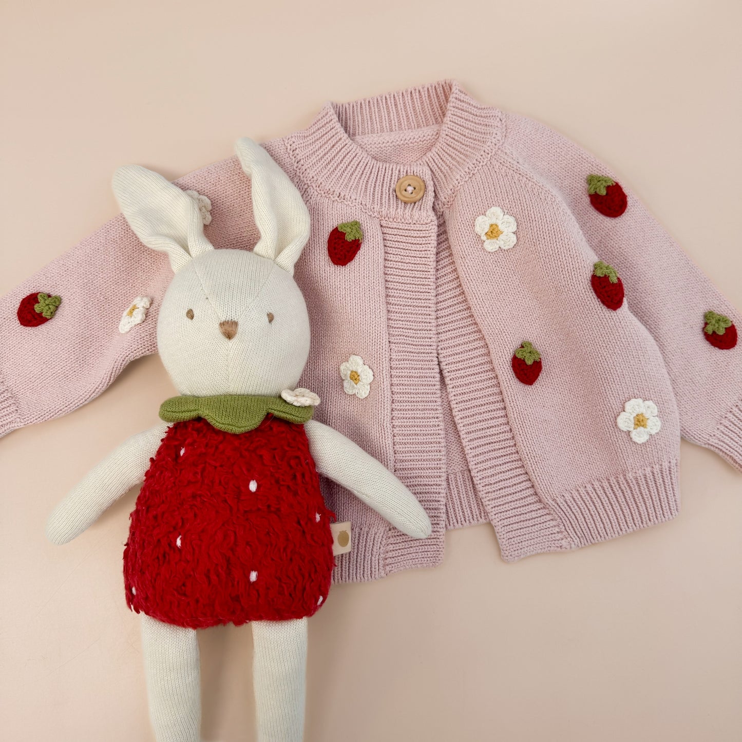 Strawberry Flower Cardigan | Blush