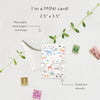 Lucky Baby Sprout - Baby Mini Greeting Card (2.5" x 3.5")