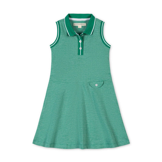 Organic Pique Polo Dress | Kelly Green
