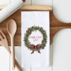 Bow Wreath Tea Towel
