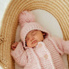 Garter Stitch Knit Bonnet | Blush