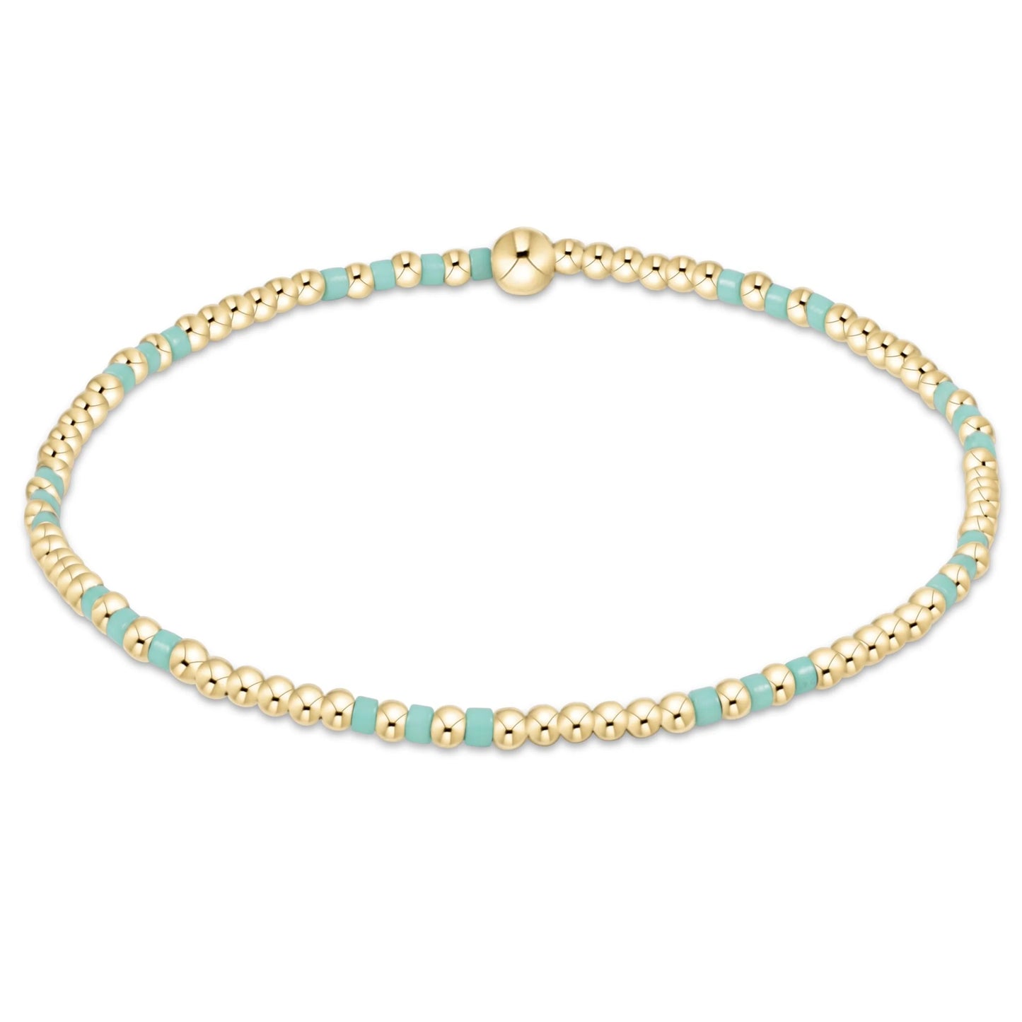 hope joy pattern 2mm bead bracelet | mint