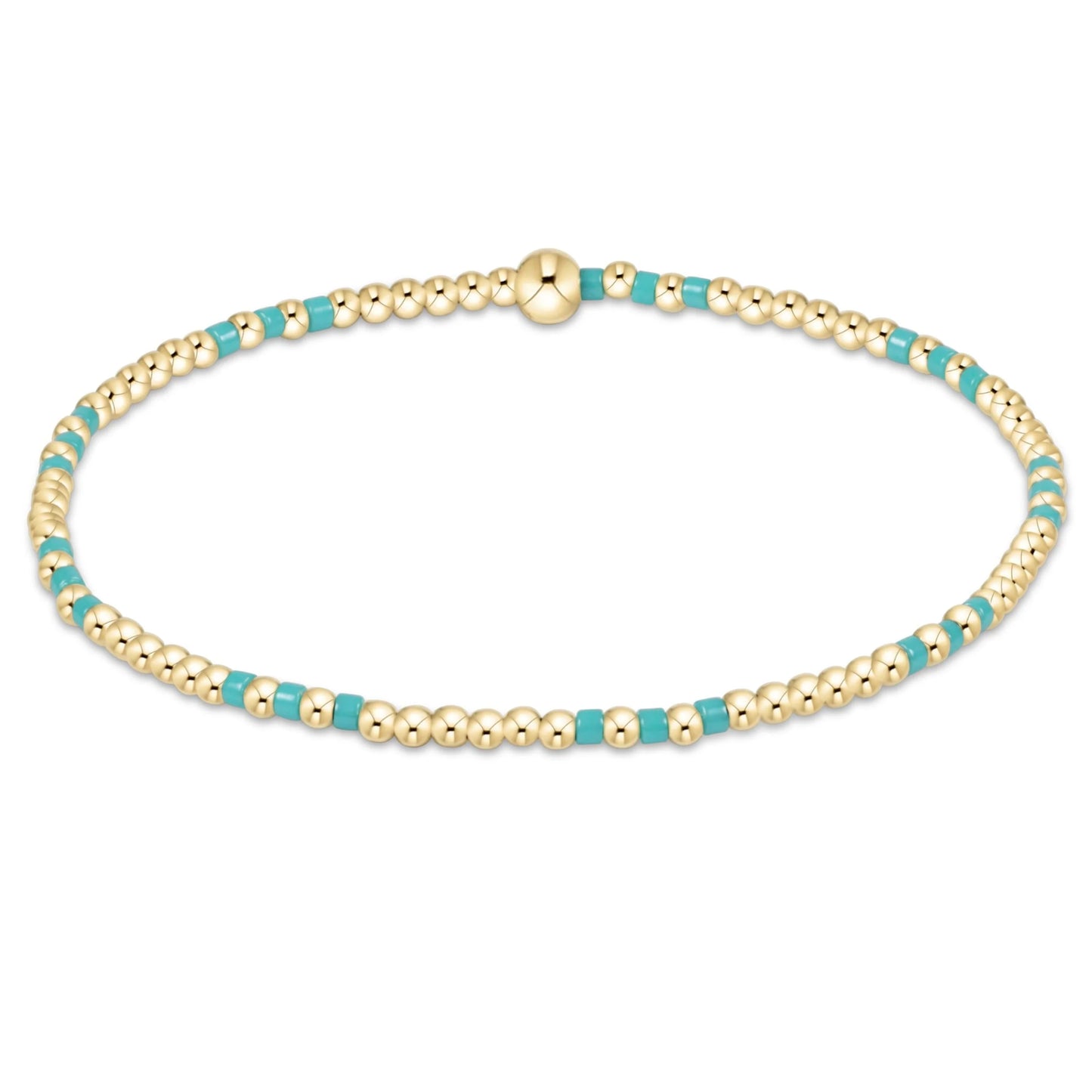 hope joy pattern 2mm bead bracelet | turquoise