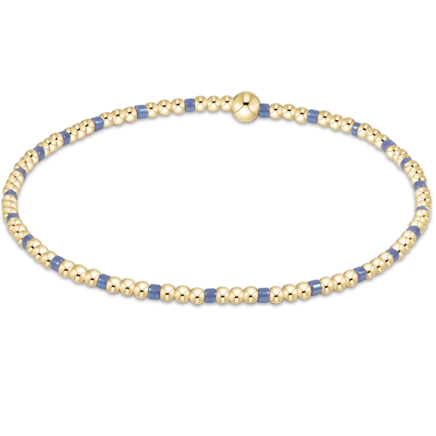 hope sincerity pattern 2mm bead bracelet | bright blue