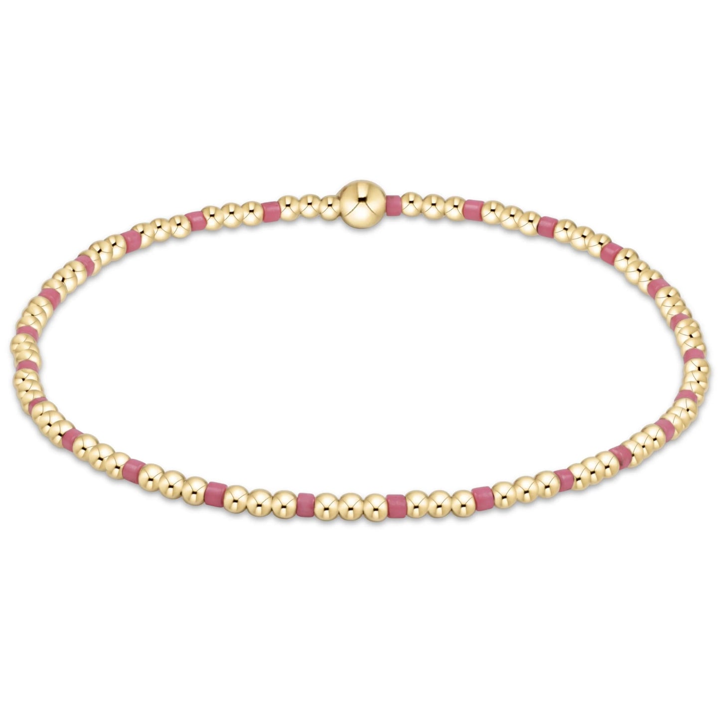 hope sincerity pattern 2mm bead bracelet | bright pink