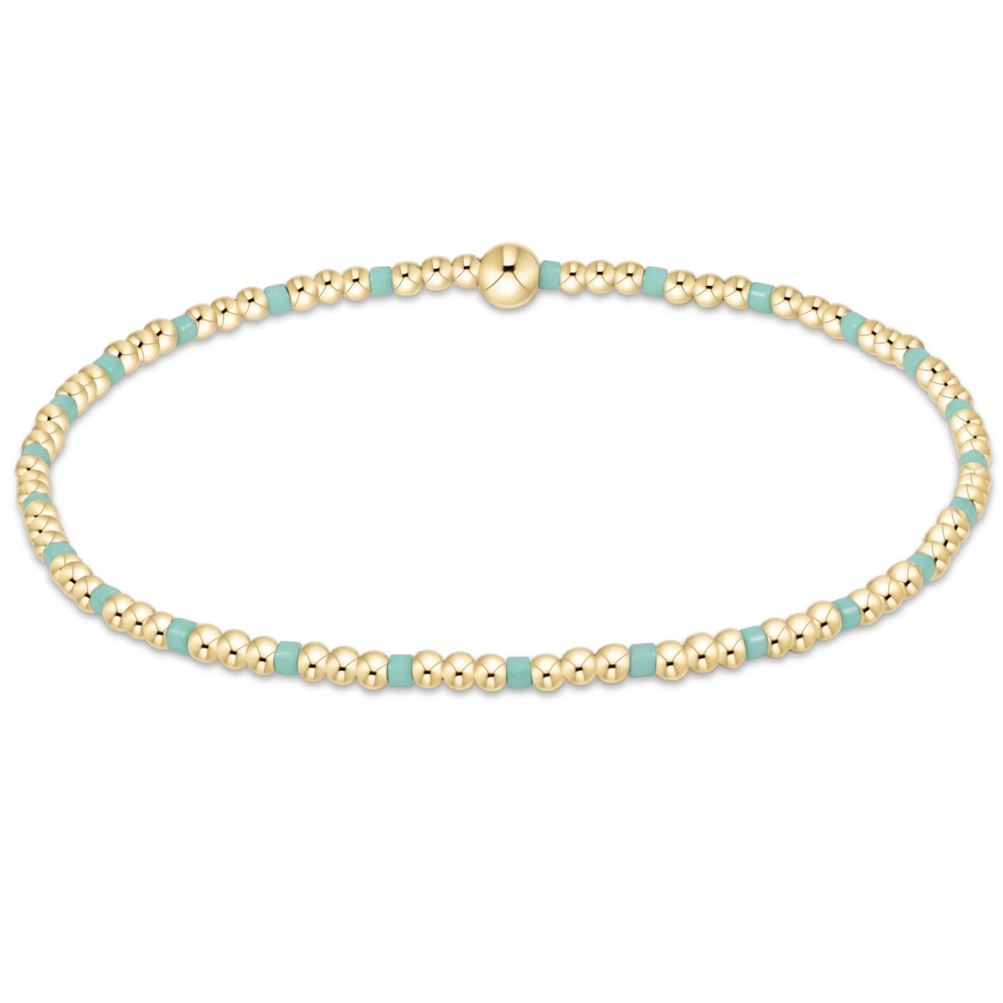 hope sincerity pattern 2mm bead bracelet | mint