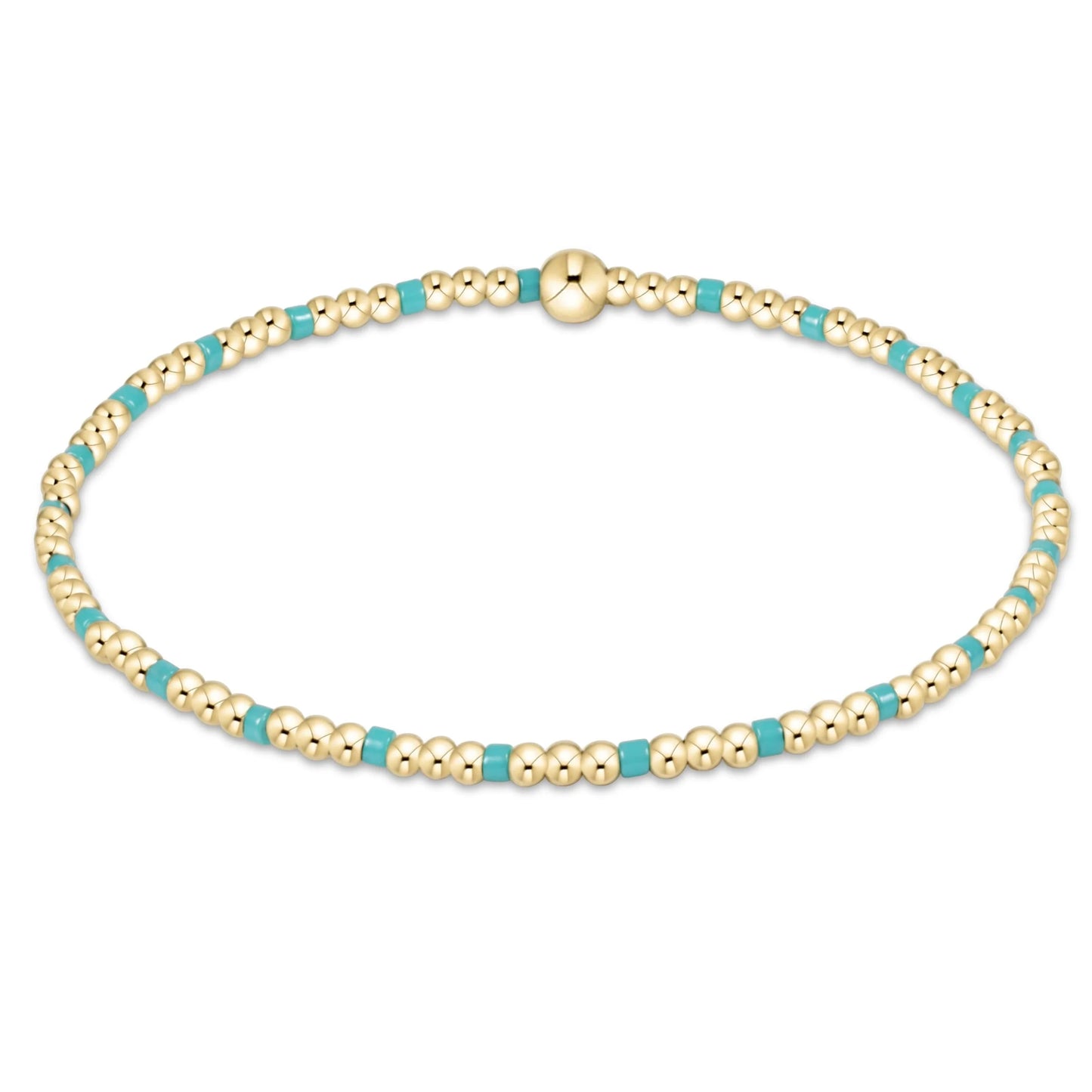 hope sincerity pattern 2mm bead bracelet | turquoise