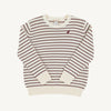Isaac's Sweater | Palmetto Pearl & Gray Bay Brown Stripe