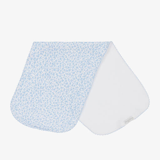 Petite Blooms Burp Cloth Light Blue