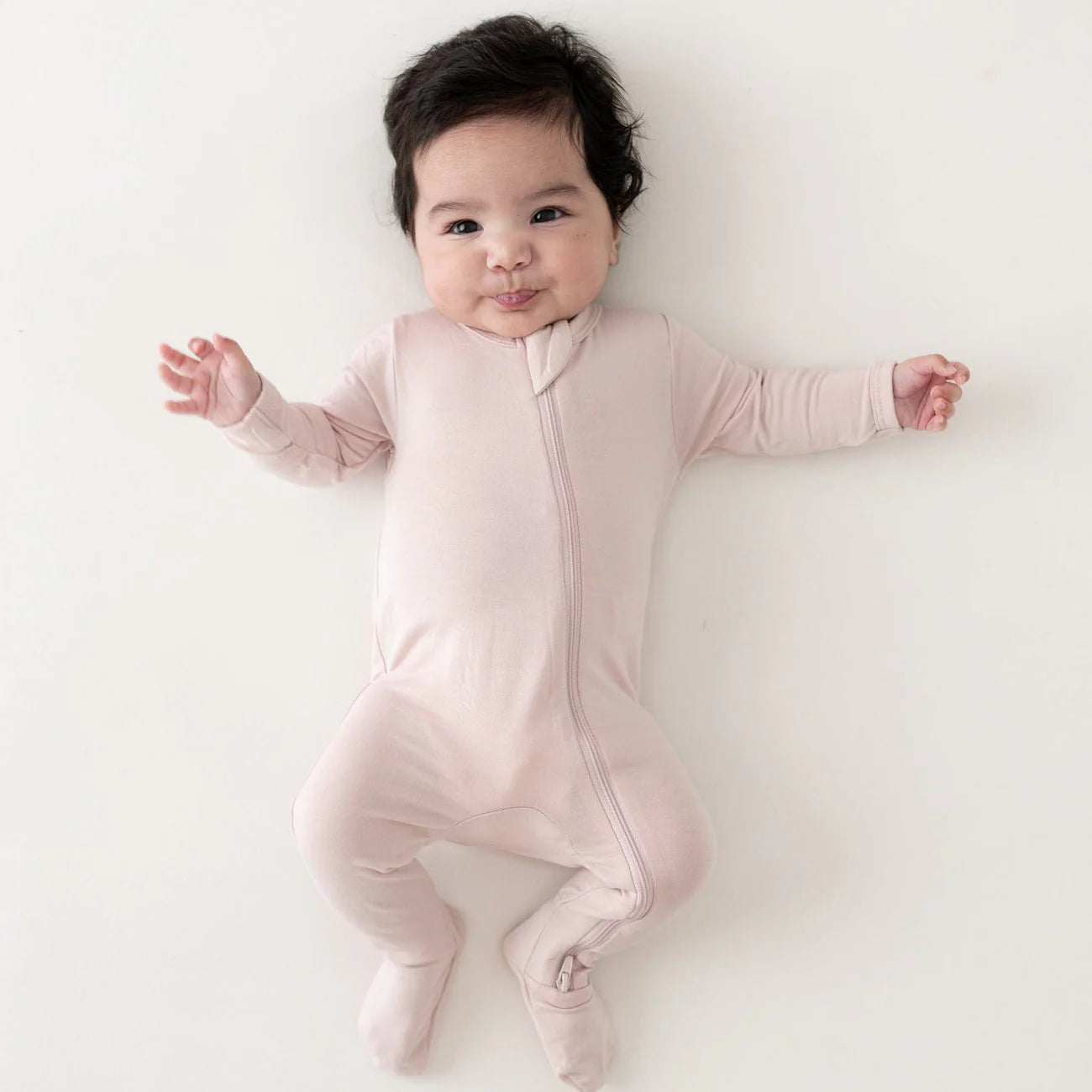 Zippered Footie | Blush