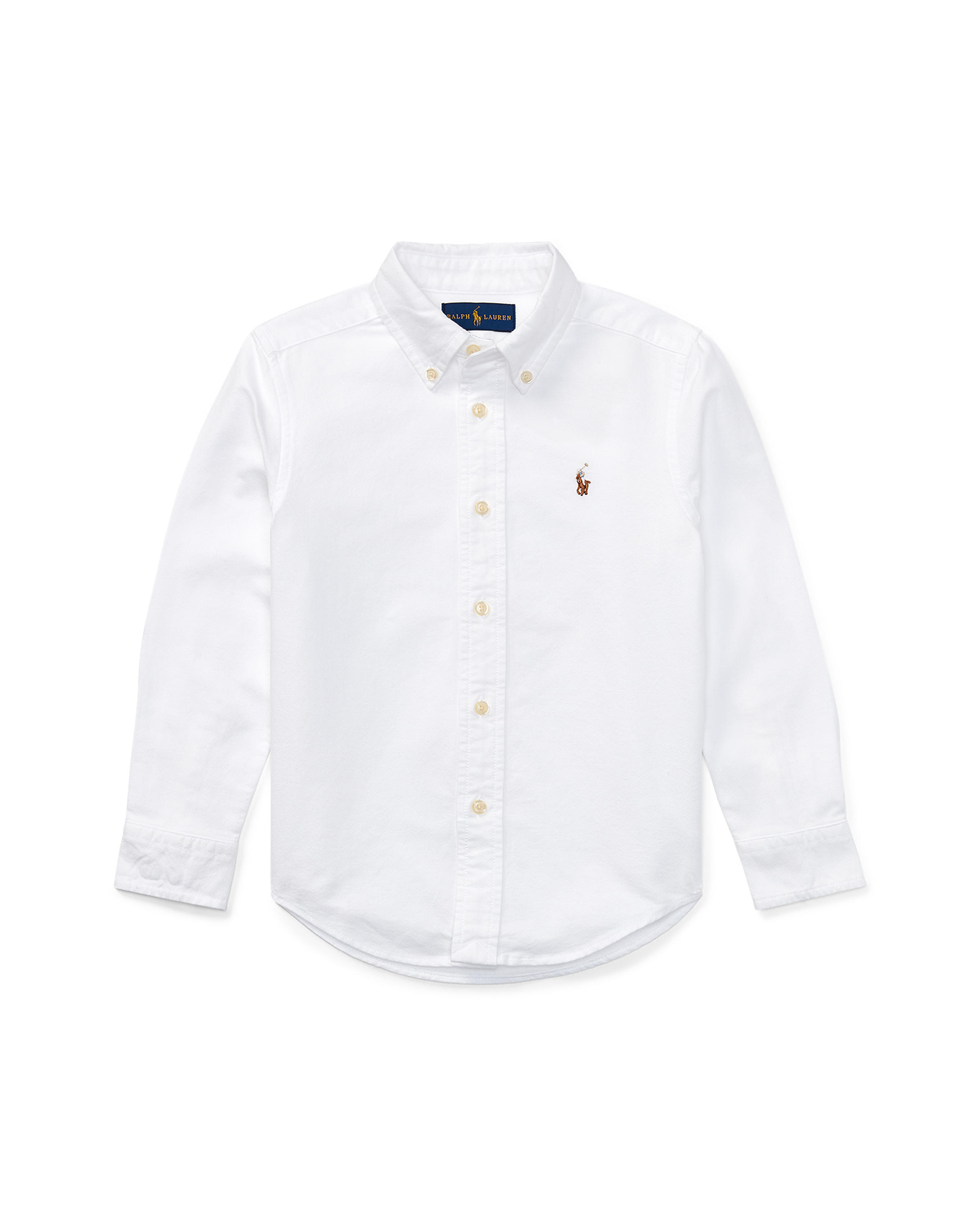 Long Sleeve Oxford Button Down Sportshirt | Solid White