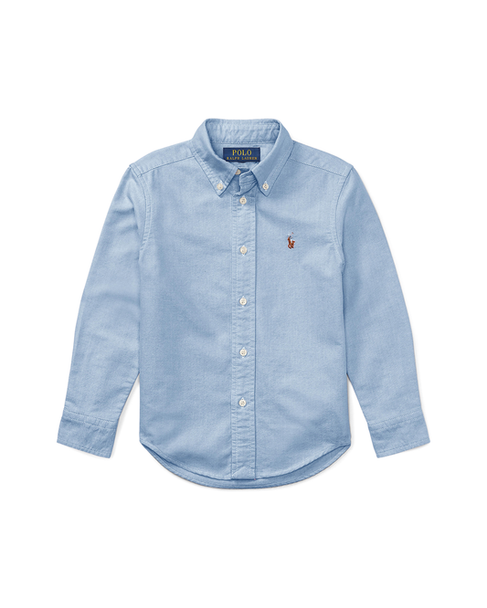 Long Sleeve Oxford Button Down Sportshirt | Solid Blue