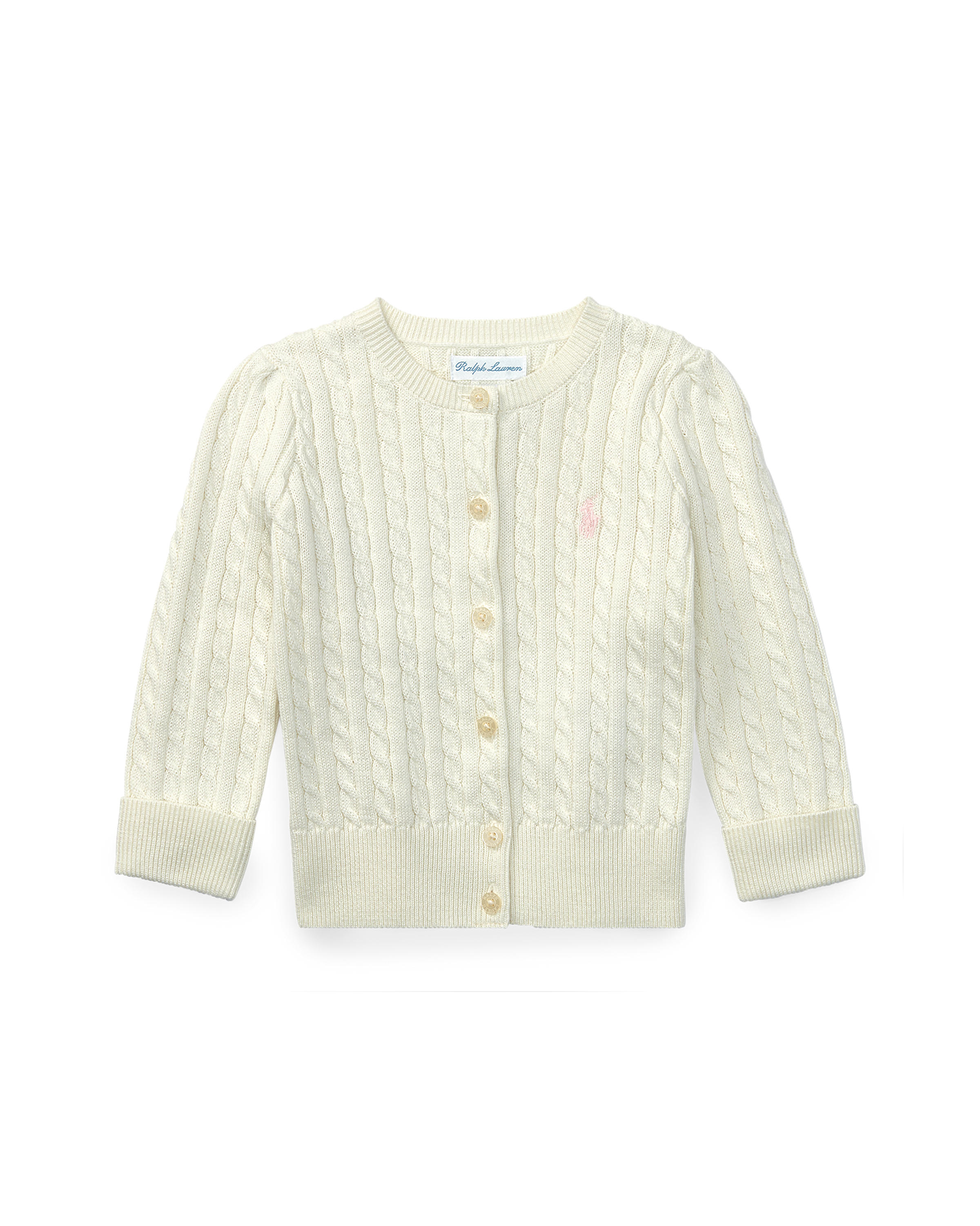 Cable Knit Cotton Cardigan | Warm White – Madison Grace Home