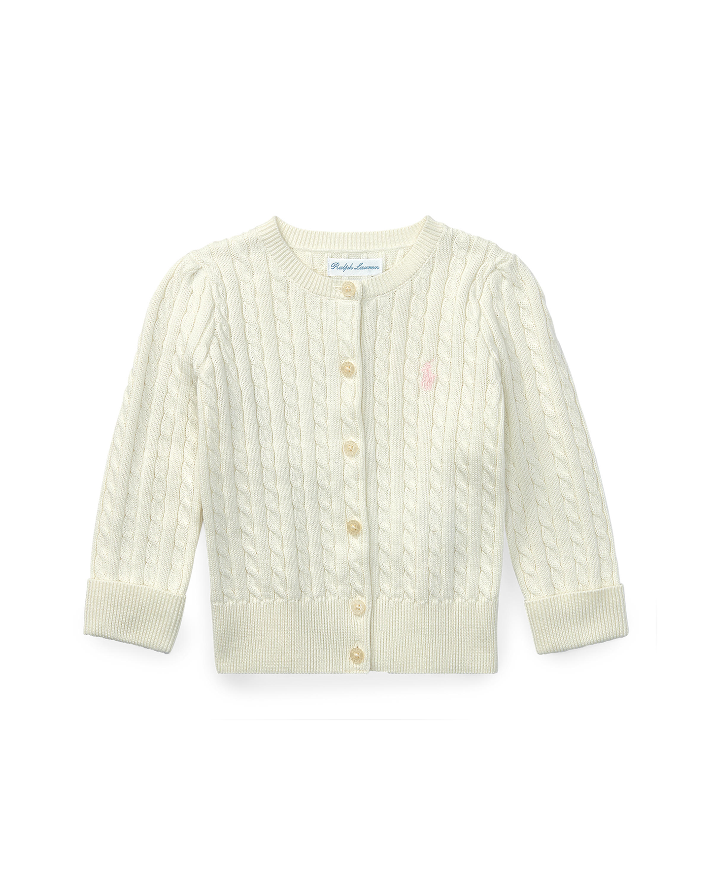 Cable Knit Cotton Cardigan | Warm White