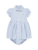 Ralph Lauren Striped Oxford Knit Dress | Harbor Island Blue/White