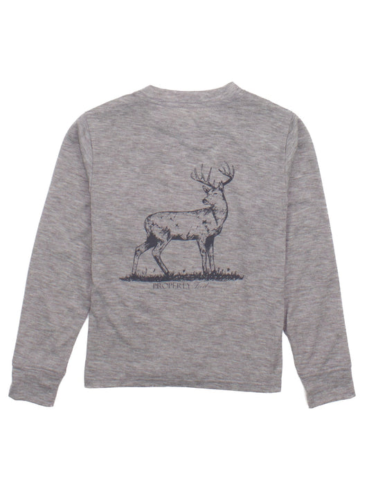 LD Portland LS Pocket Tee | Whitetail Light Grey Heather
