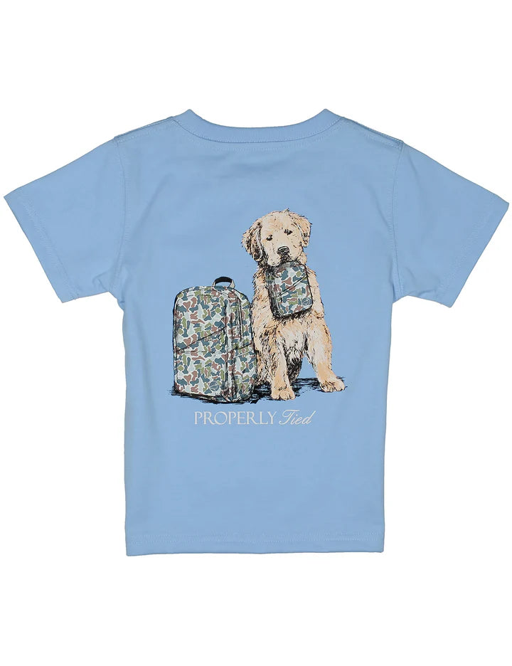 Boys Study Buddy SS Tee | Light Blue