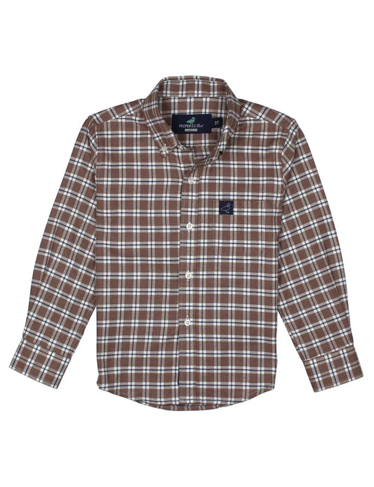 Boys Classic Flannel | Saddle