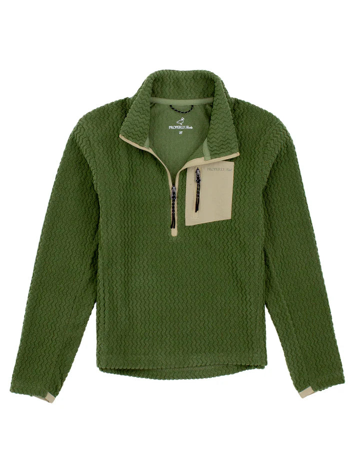 Boys Yukon Pullover | Olive