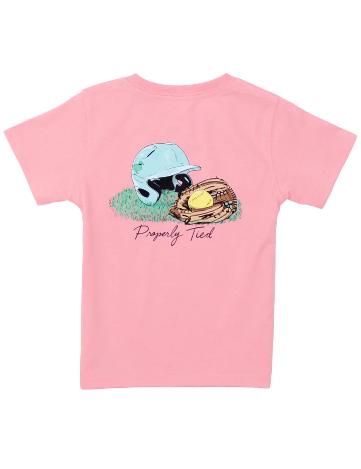 Softball SS Tee | Light Pink