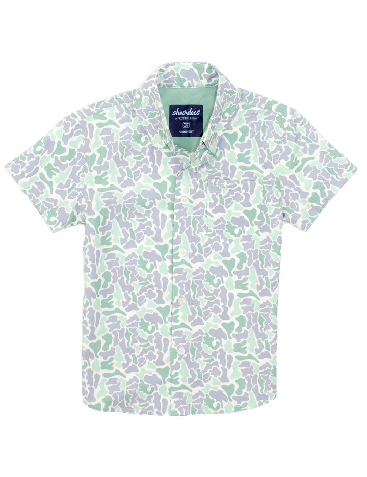 Shordees Summer Shirt | Sage Camo