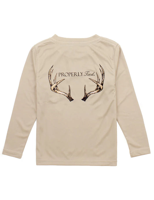 Vintage Antler Performance LS Tee | Sand