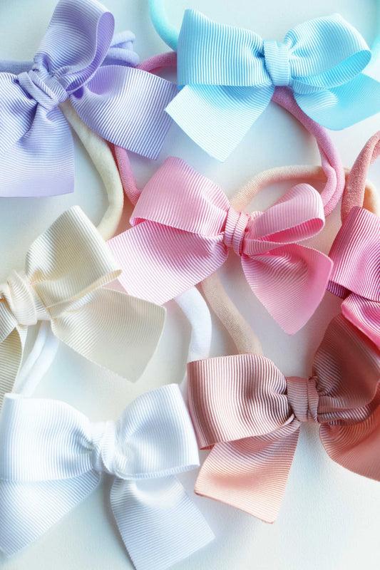 Midi Grosgrain Sailor Bow on Soft Headband | Asst Colors