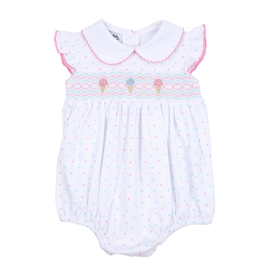 Ice Cream Classics Smocked Collar Flutters Bubble