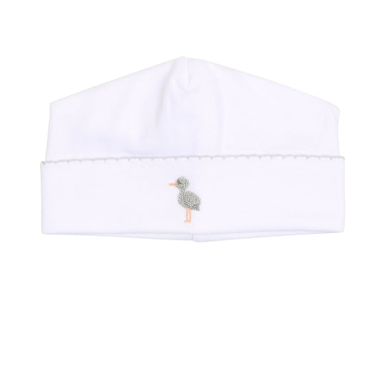 Tiny Stork Hat- Silver
