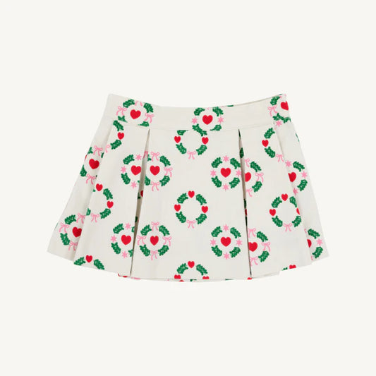Rollins Wreath Parson Pleated Skirt