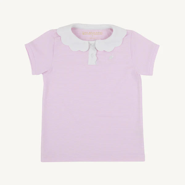 Prepletic™ Preppy Polo | Valley High Violet Stripe with Worth Avenue White