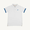 Prim & Proper Polo & Onesie | Worth Avenue White with Wood Boat Blue