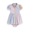 Ralph Lauren Classic Oxford Collared Shirt Dress | Blue/Pink/Yellow Multi