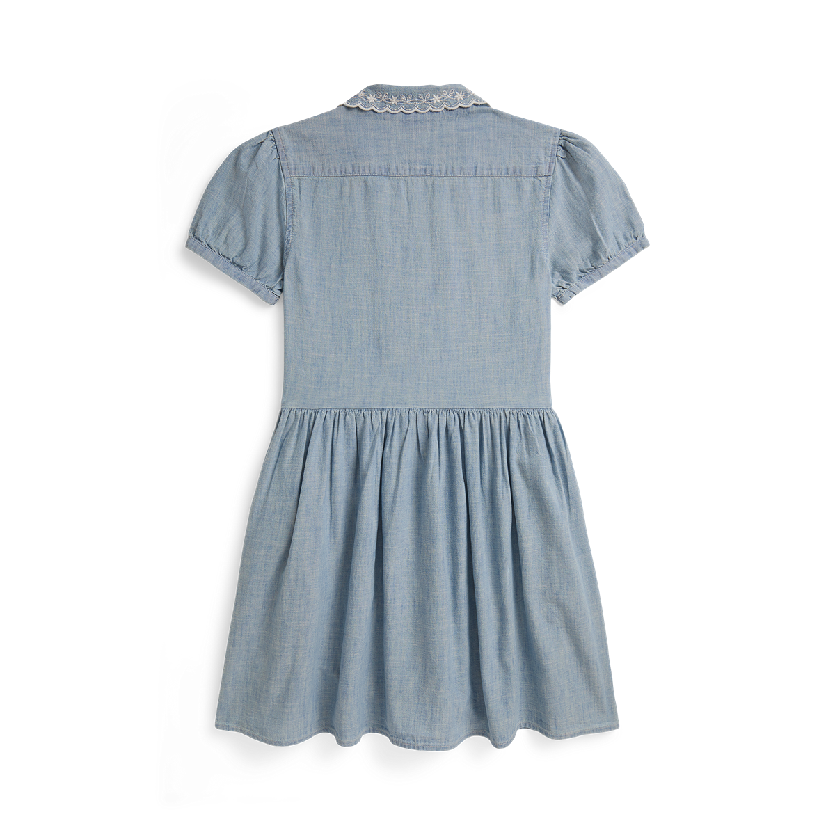 Ralph Lauren Short-Sleeve Chambray A-line Dress
